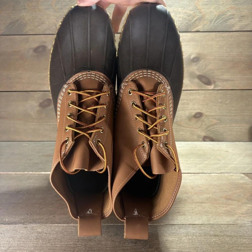 ll bean duck boots mens size 12 wide shoes brown hunting winter waterproof boots